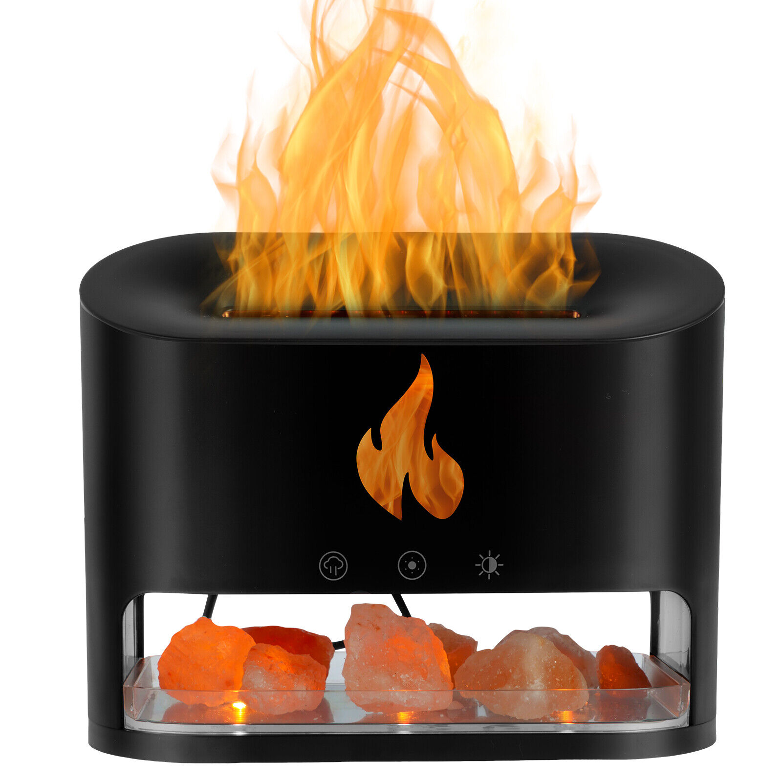 Diffuseur d'huiles essentielles flamme avec des roches de sel de cristal 250ML - موزع روائح الزيوت العطرية باللهب مع صخور الملح الكريستالي 250 مل - الصورة 5
