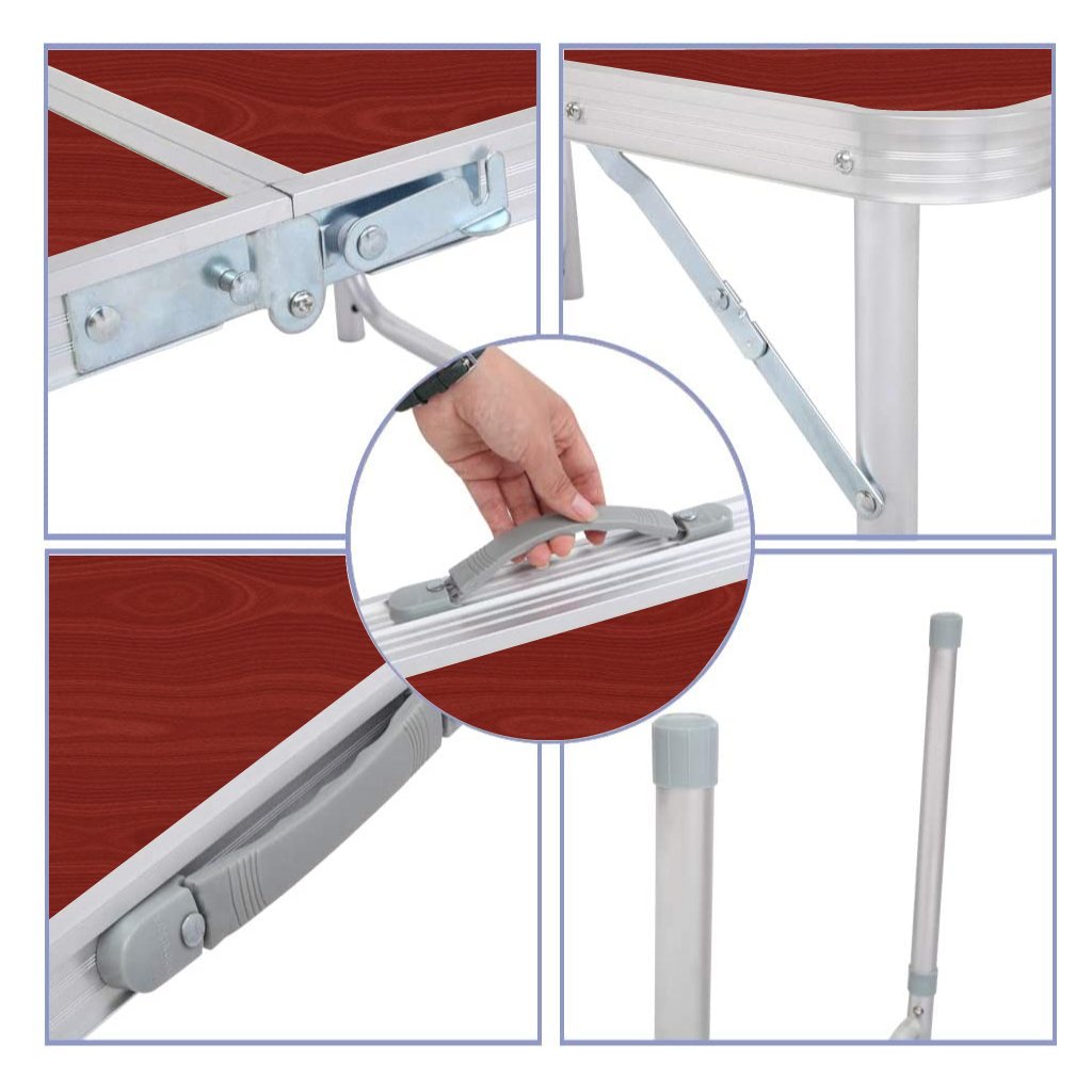 طاولة قابلة للطي محمولة مصنوعة من معدن الألومنيوم - الصورة 4