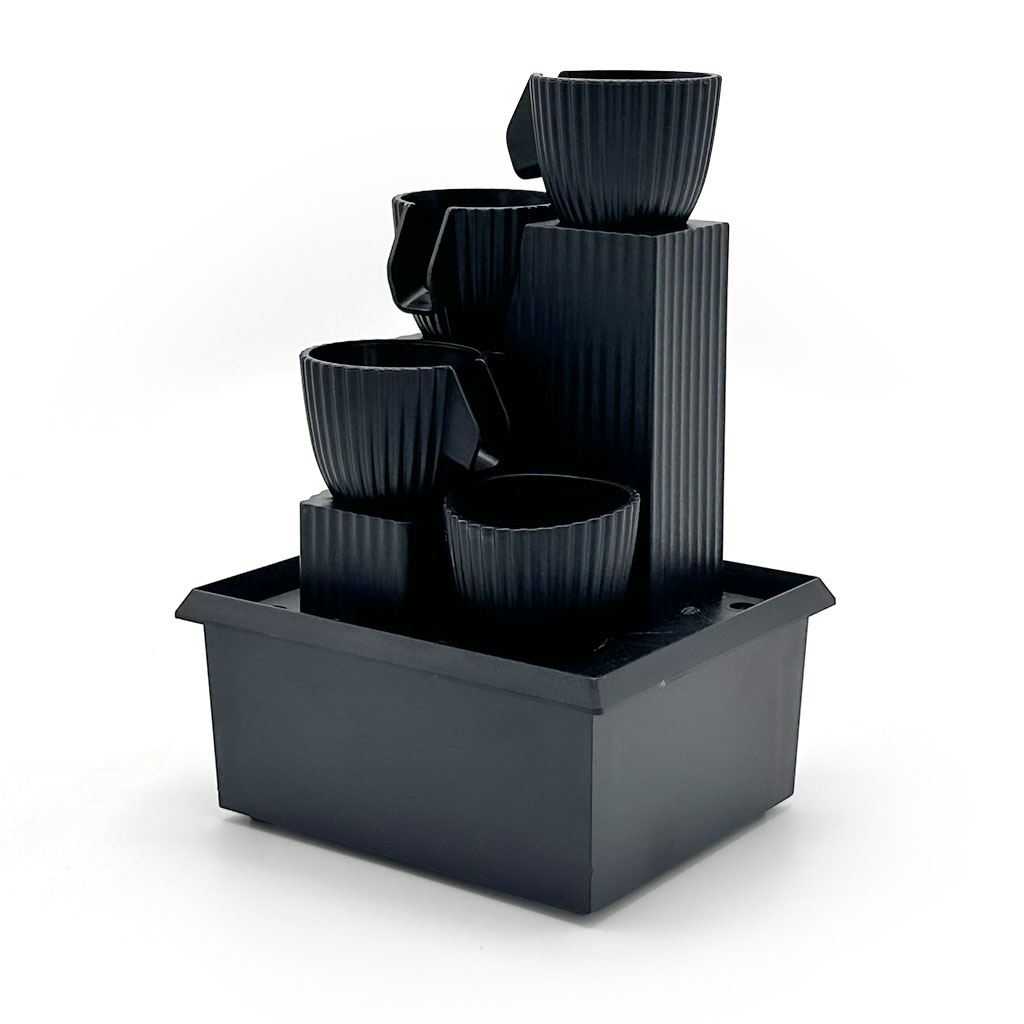 Fontaine à eau cascade avec éclairage LED pour décoration intérieure et ambiance V5 - الصورة 7