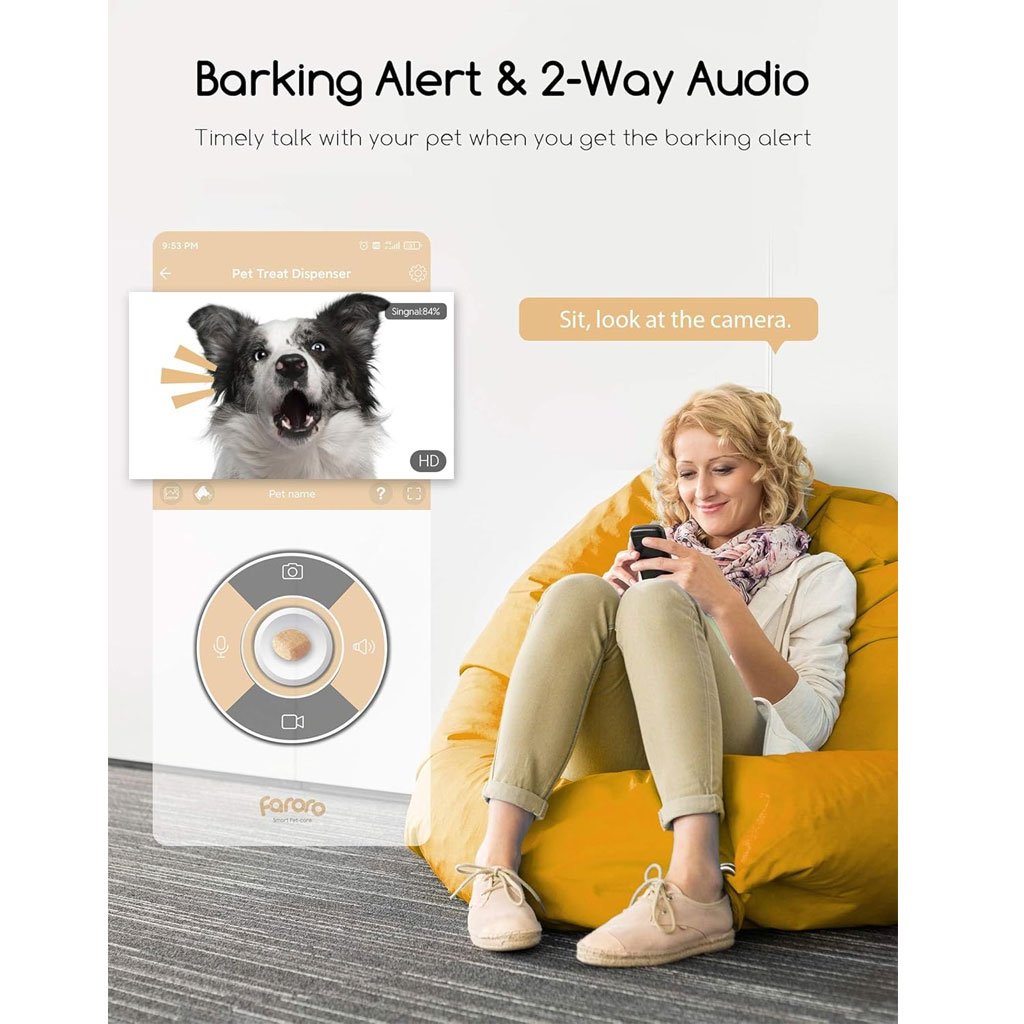 كاميرا فارورو للكلاب بدقة بكسل الوضوح مع موزع مكافآت - الصورة 4