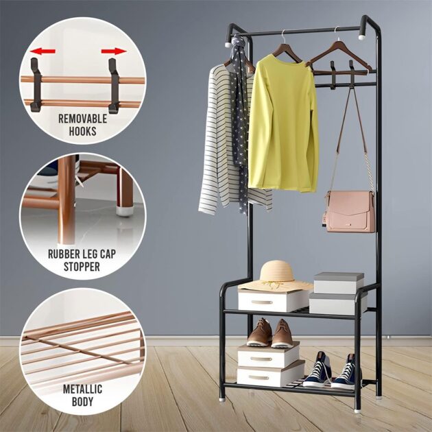 رف معاطف معدني ومنظم...