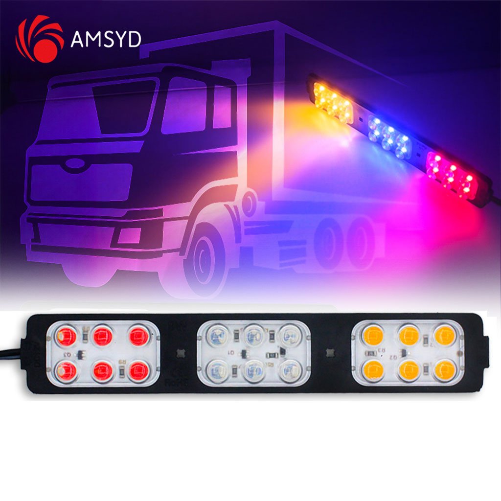 أضواء ستروب ثلاثية الألوان بجهد فولت للسيارات - الصورة 2