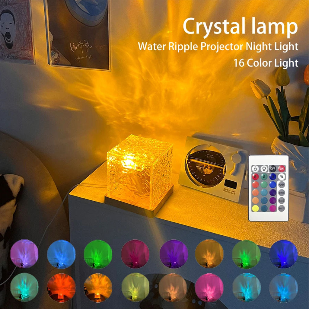 Lumière à motif d’eau dynamique USB Veilleuse Rotative - الصورة 3