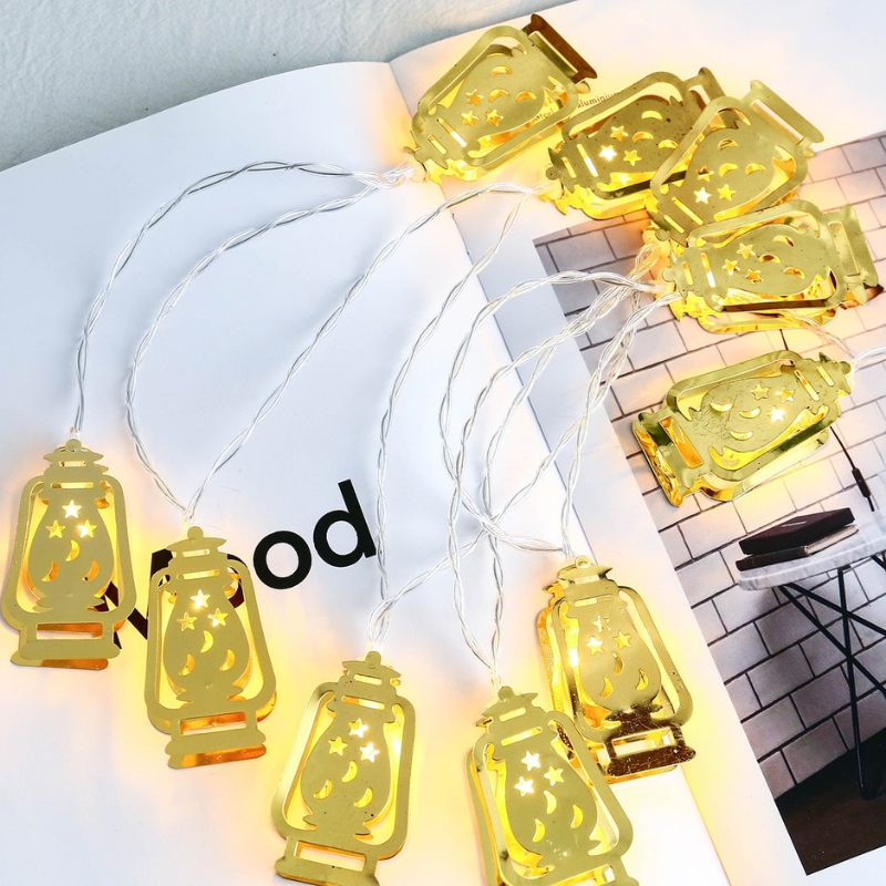 Guirlande lumineuse Fawanis de Ramadan 1.6 M / 10PCS - أضواء زينة رمضانية من فوانيس - الصورة 3