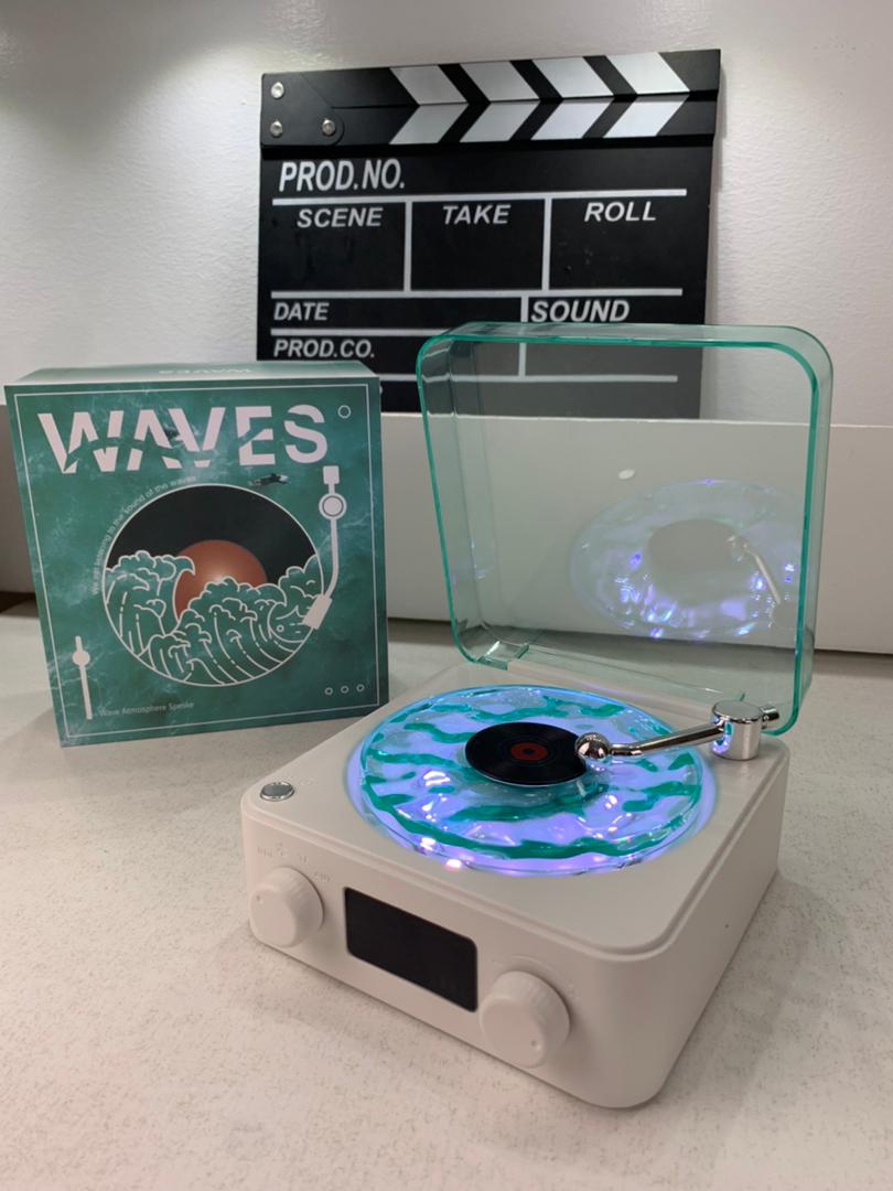 Lecteur Vinyle Sans Fil Bluetooth avec Effet Lumineux RVB – مكبر صوت بلوتوث - الصورة 3