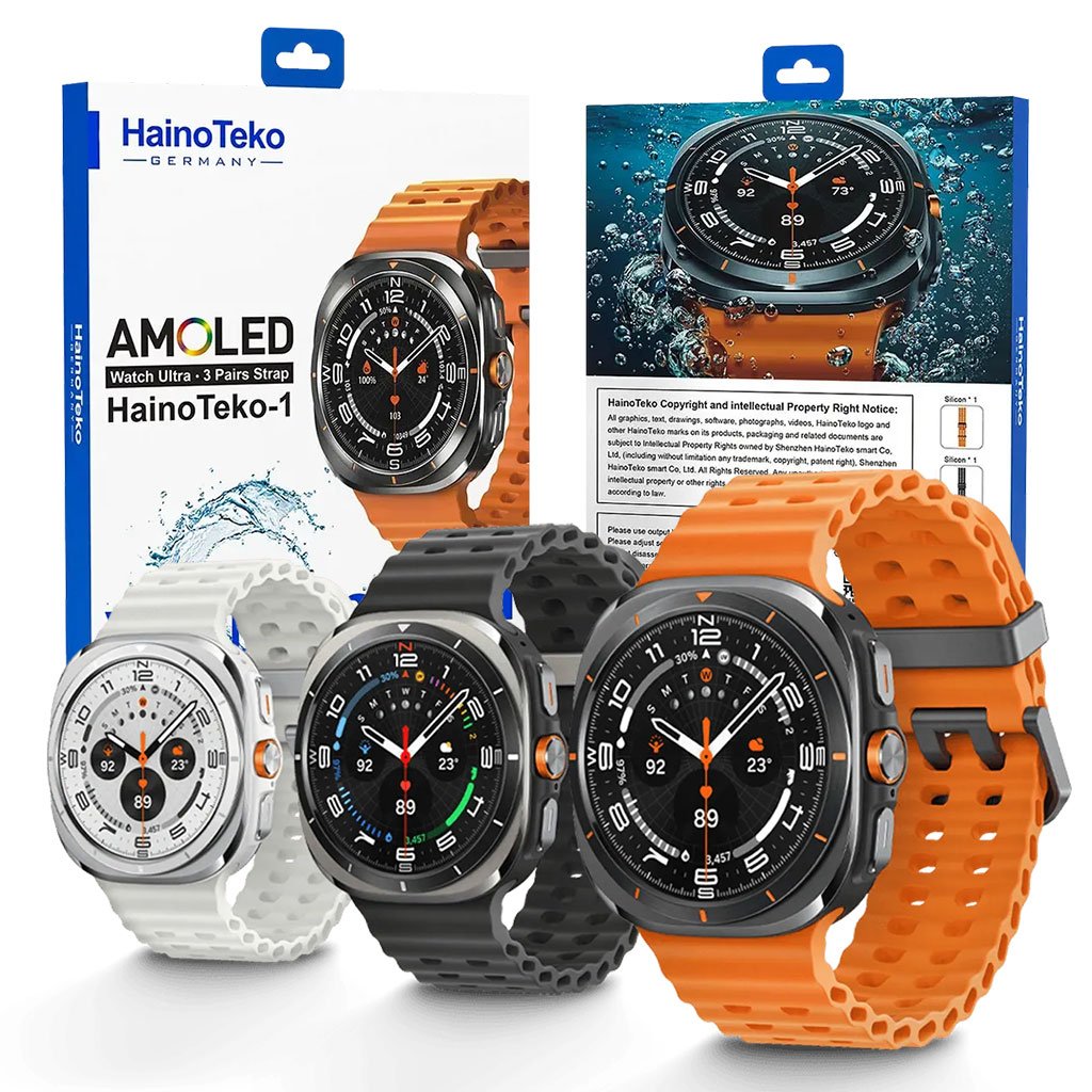 ساعة هاينو تيكو 1 الذكية بشاشة و3 أحزمة مدمجة
