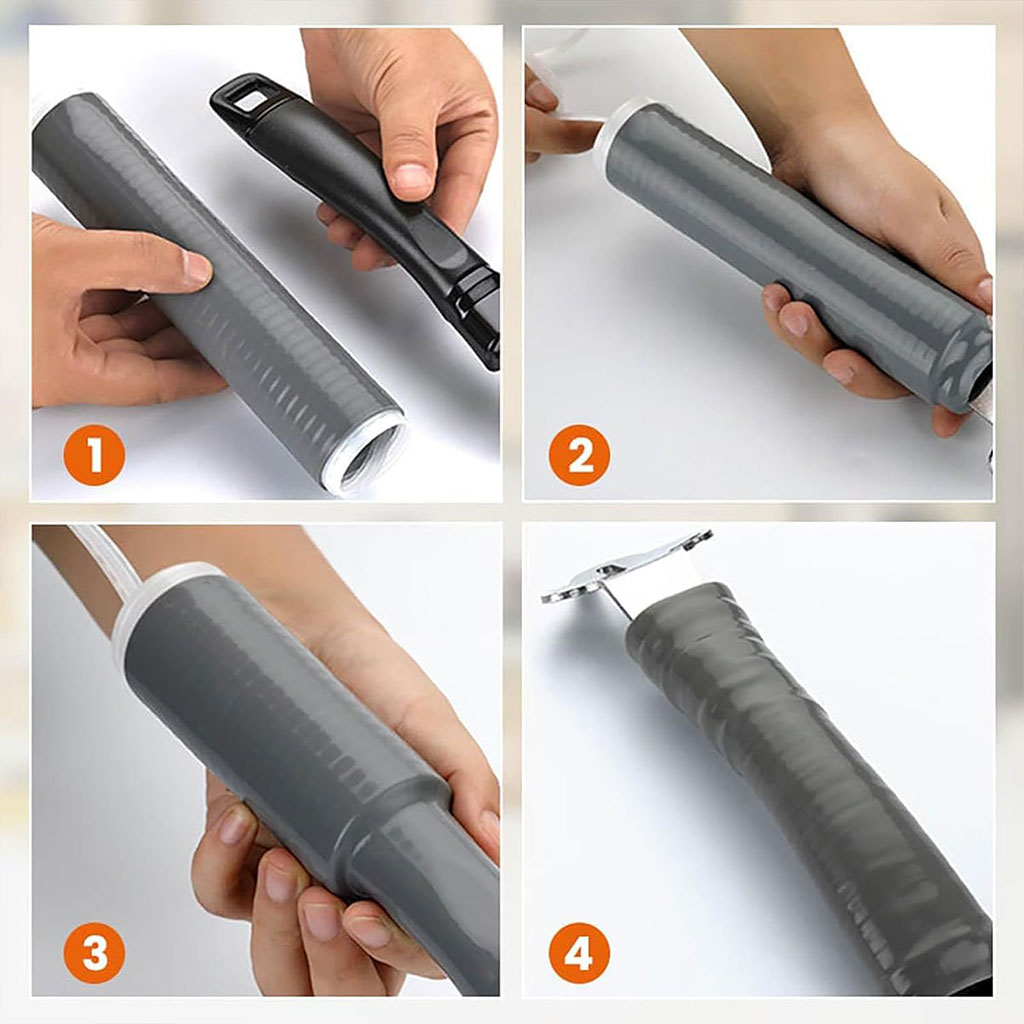 Couvercle de poignée de casserole 3PCS en silicone résistant à la chaleur – غطاء مقبض المقلاة مضاد للحرارة - الصورة 4