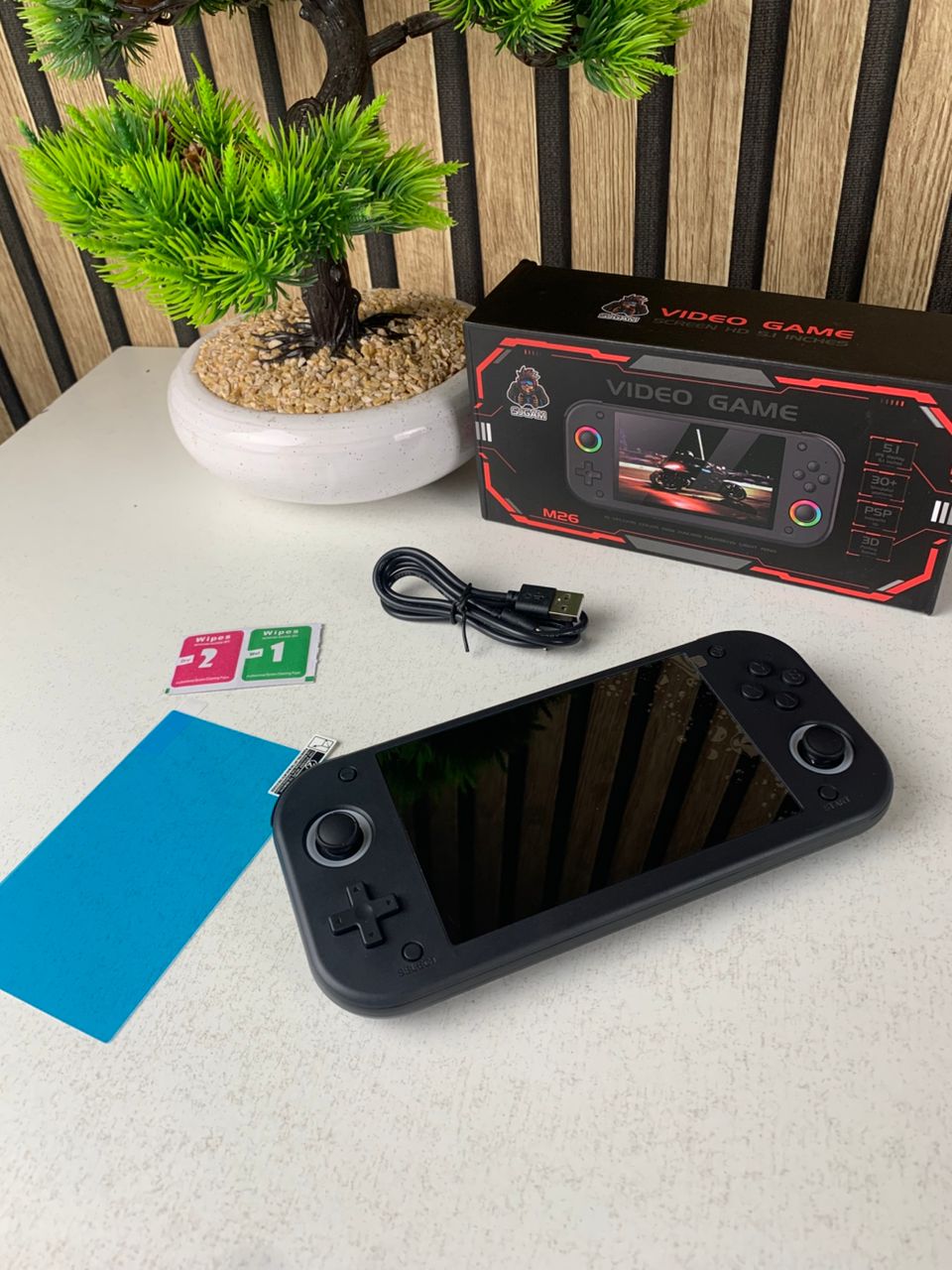 console de jeu portable rétro m26 plus de 20 000 jeux 25 émulateurs 64gb – جهاز ألعاب محمول