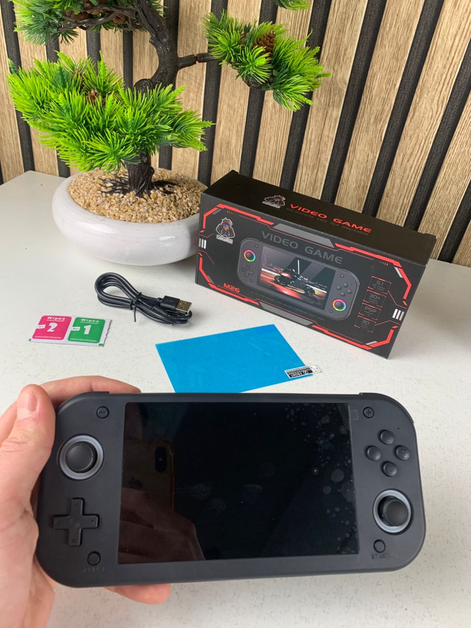 console de jeu portable rétro m26 plus de 20 000 jeux 25 émulateurs 64gb – جهاز ألعاب محمول
