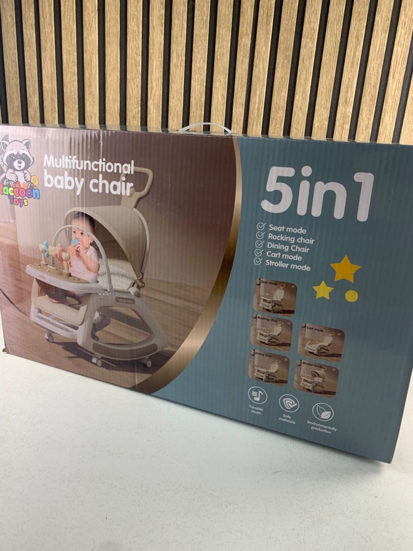 Chaise à bascule portable pour enfants avec poignée parentale inclinaison multi-positions – كرسي أطفال بعدة وضعيات للجلوس - الصورة 2