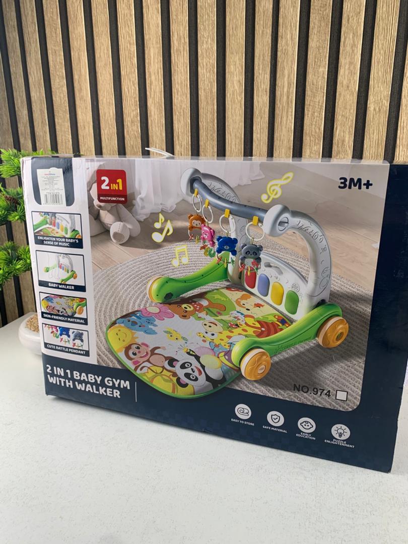 Tapis de marche 2 en 1 pour enfants avec jouets pour bébés – بساط ألعاب ومشاية للأطفال - الصورة 2