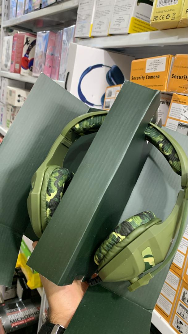 konix mythics casque gaming filaire ps 400 pour console haut parleurs 40 mm microphone motif camouflage vert kaki