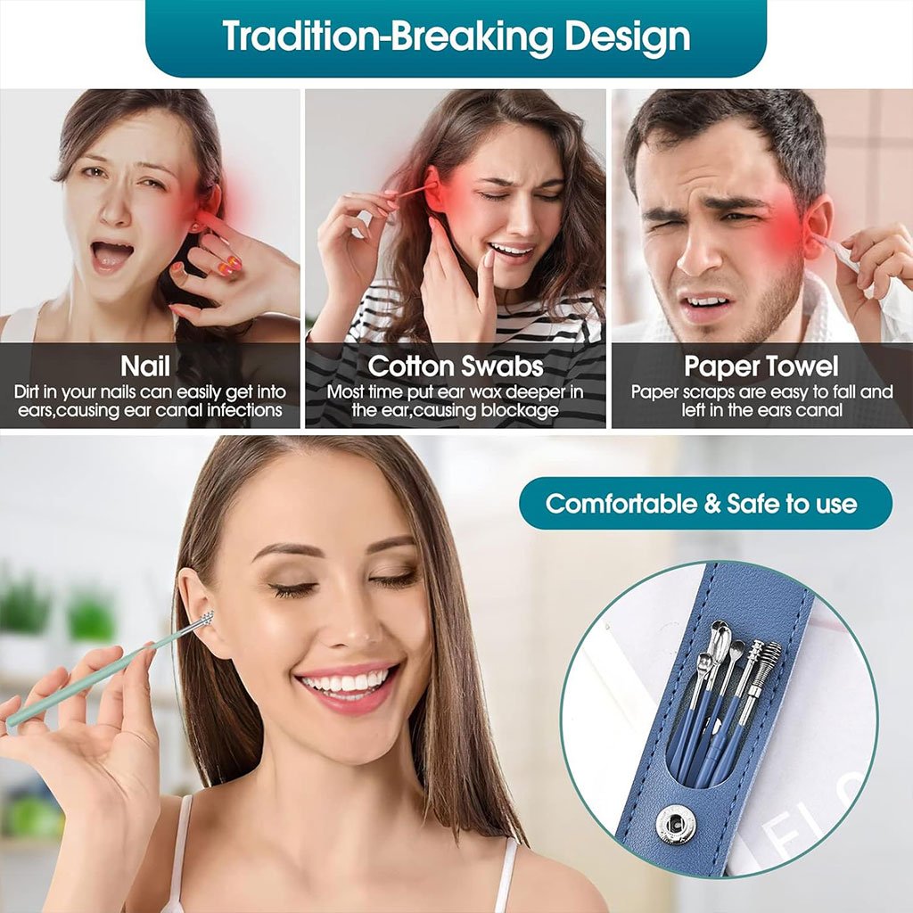 طقم إزالة شمع الأذن مكون من 6 قطع - الصورة 4