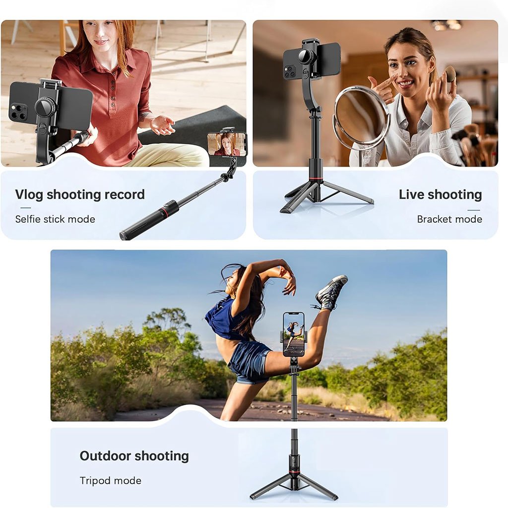 عصا سيلفي وحامل ثلاثي القوائم بذراع تلسكوبي L19 31 - الصورة 2