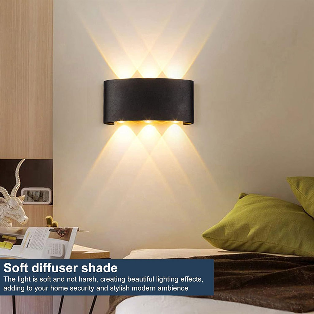 Applique Murale LED 6W D’Éclairage Extérieur 3 Lampes en PP - الصورة 5