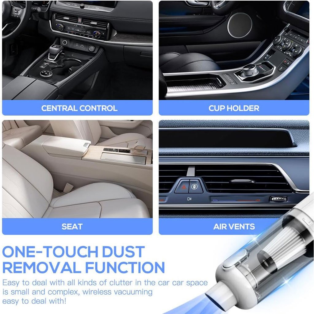 مكنسة كهربائية لاسلكية محمولة مع 4 رؤوس ملحقة - الصورة 6