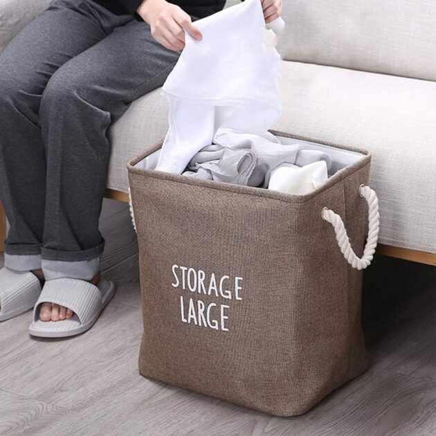 سلة ملابس متينة وذات...