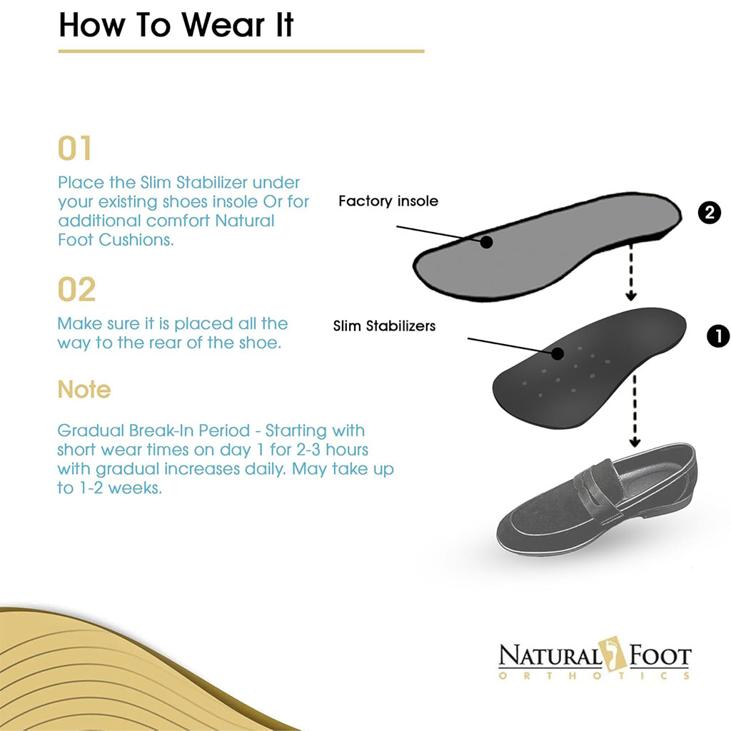Natural Foot Orthotics Inserts pour fasciite plantaire – أفرشة أحذية للأقدام المسطحة - الصورة 4