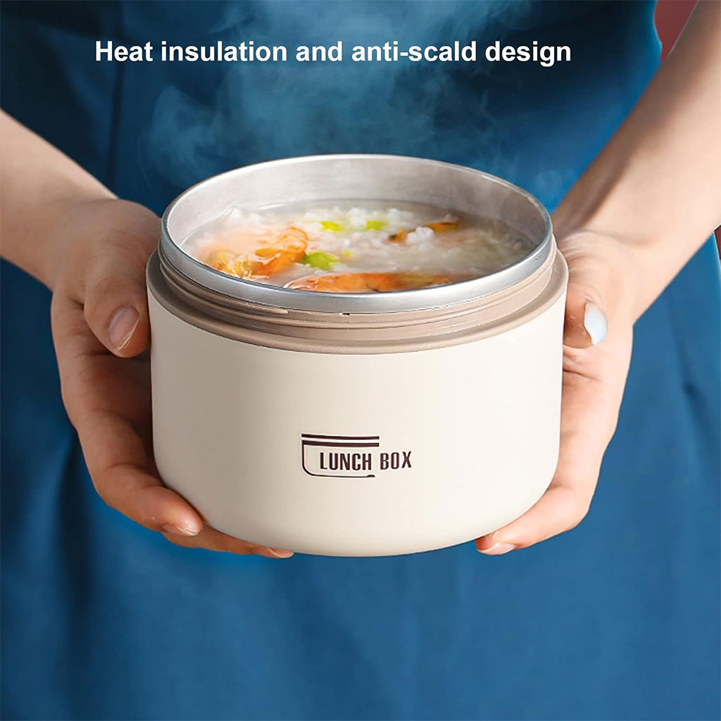 lunch box 4 étage avec sac isotherme isolant – حافظة طعام حرارية 4 طبقات قابلة للاستخدام في الميكروويف