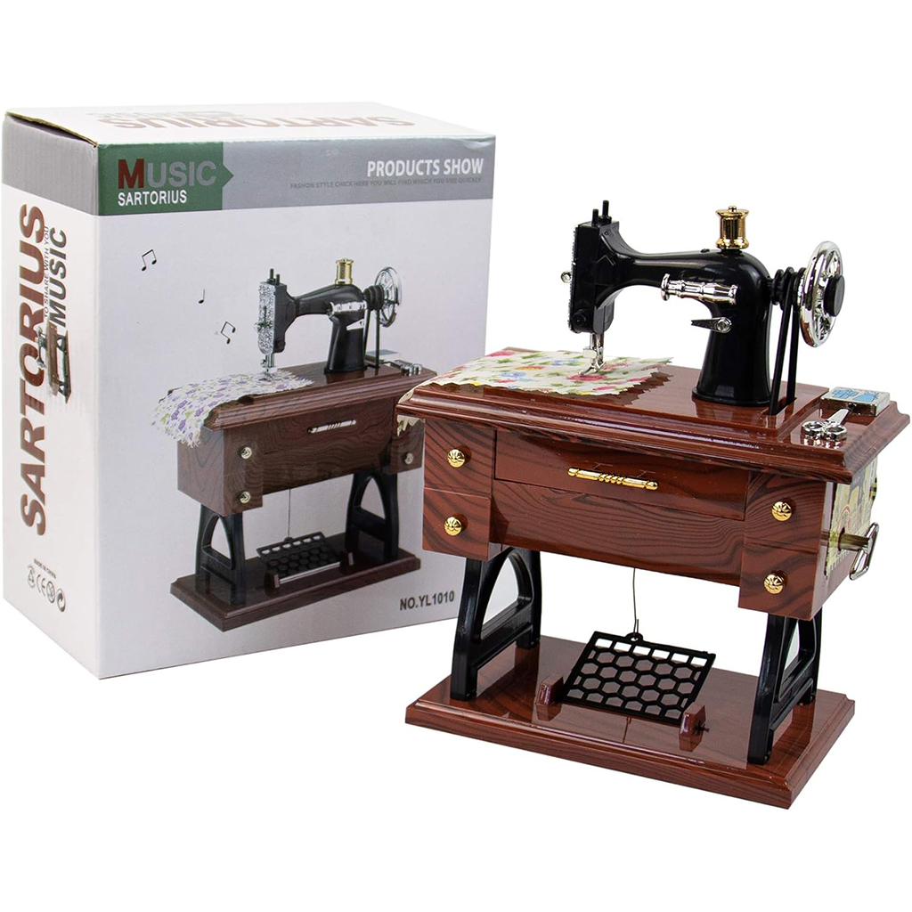 Boîte à Musique Miniature Machine à Coudre – ماكينة خياطة موسيقية - الصورة 5