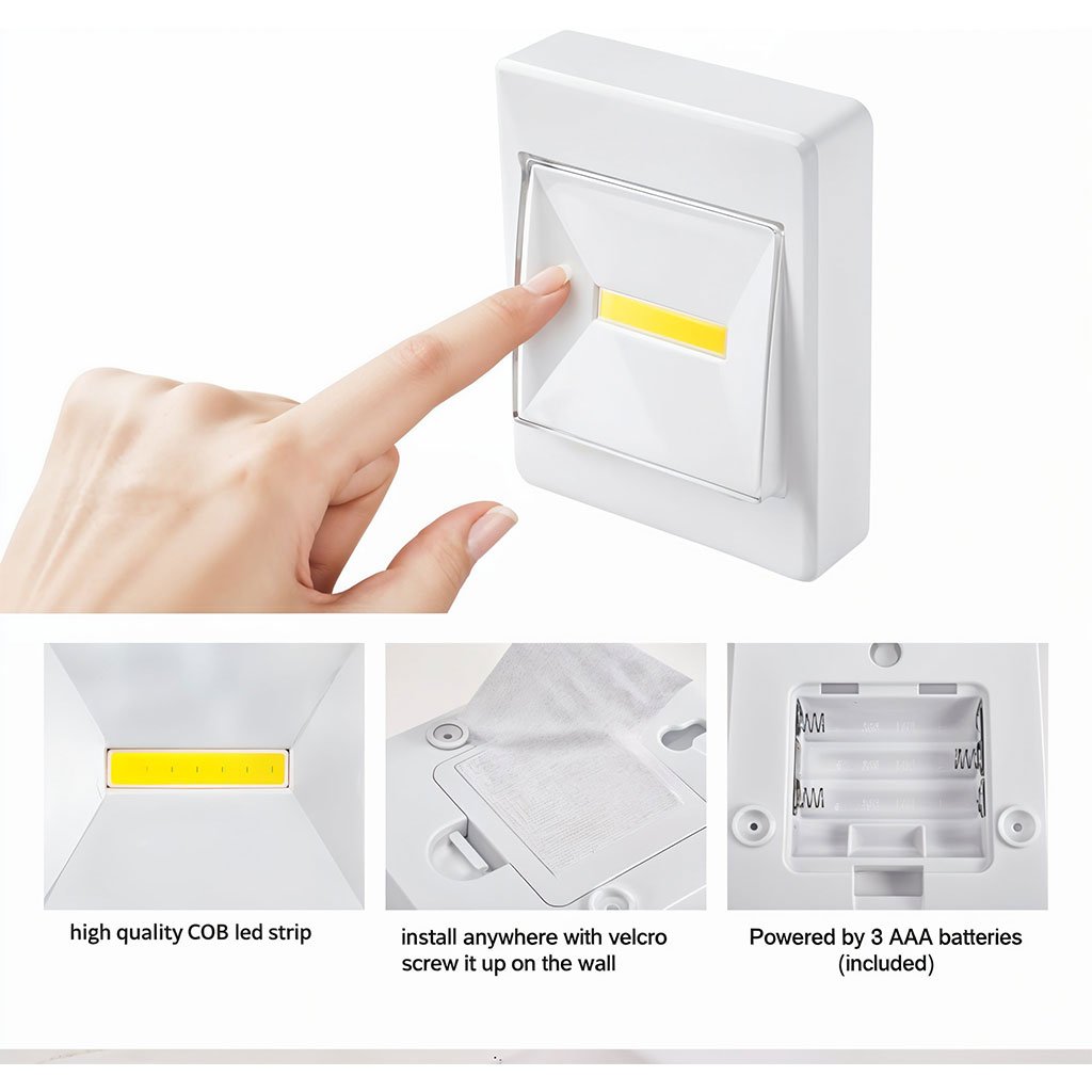 عبوة من 3 مصابيح قابلة للتشغيل بالمفتاح للخزانة - الصورة 4