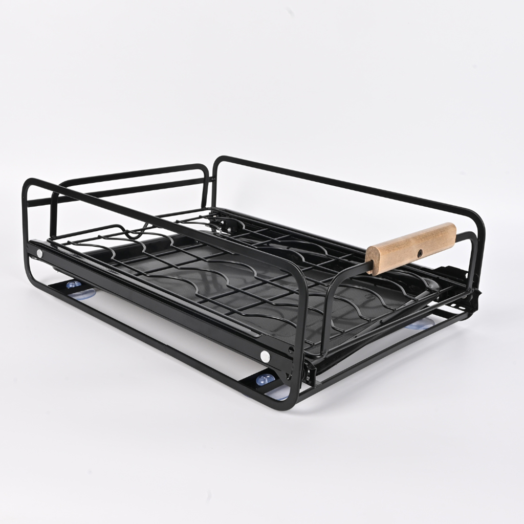 Égouttoir à vaisselle avec poignées en bois pour cuisine – منظم أواني داخل رف المطبخ - الصورة 6