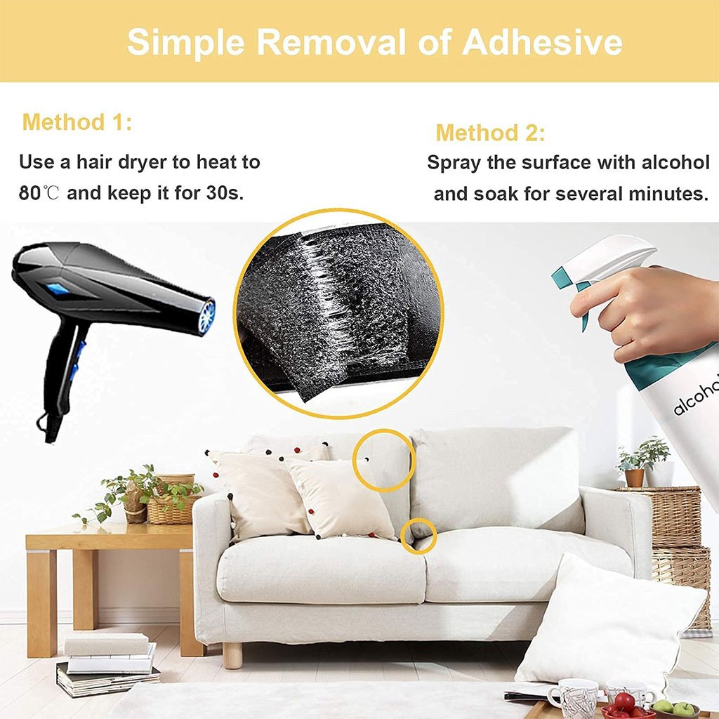 شريط فيلكرو أسود مزدوج الجوانب 200 سم × 2 - الصورة 5