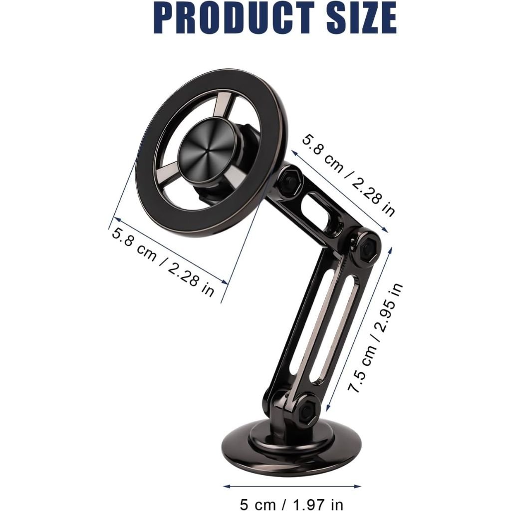 حامل هاتف مغناطيسي للسيارة يدور 360 درجة - الصورة 2