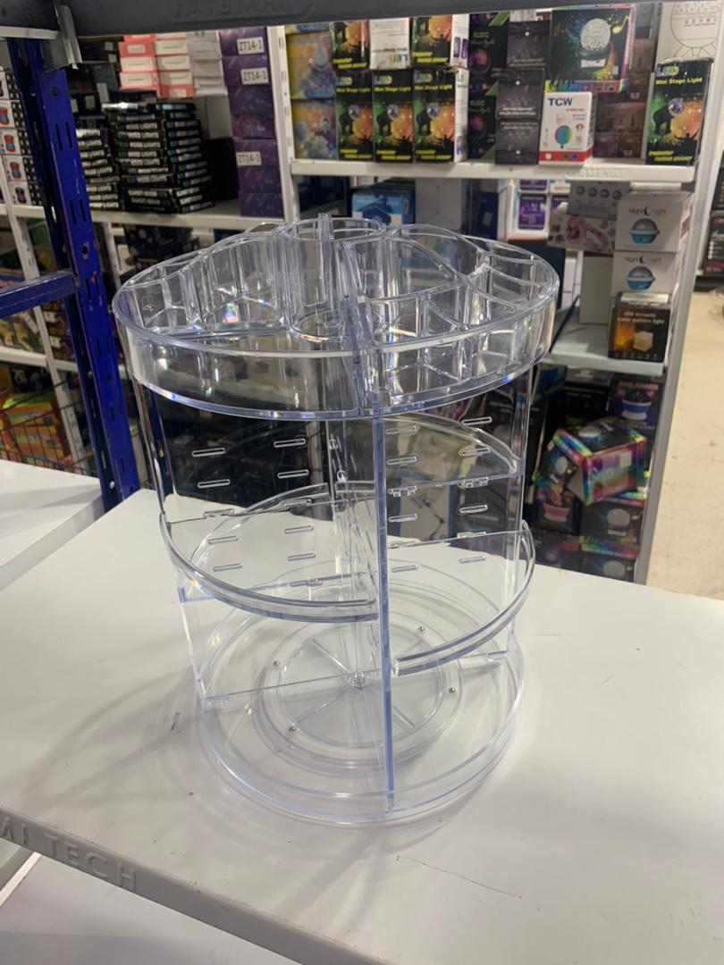 Organisateur de maquillage rotatif à 360 ° en Crystal acrylique - الصورة 2