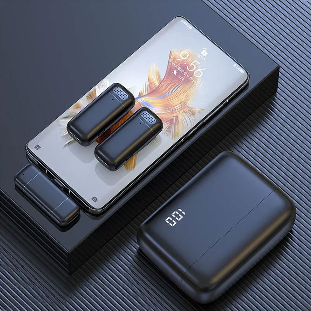 ميكروفونان لاسلكيان مزدوجان لأجهزة و مع علبة شحن - الصورة 5