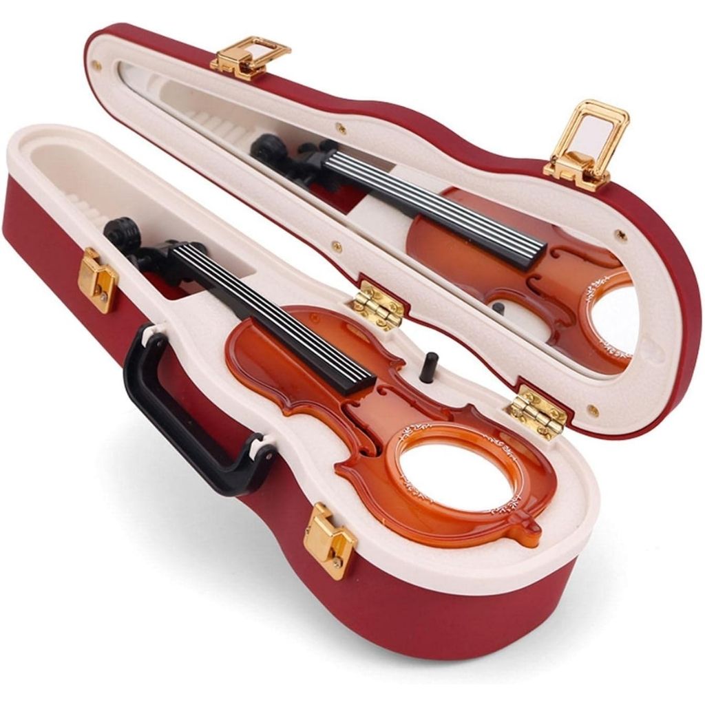 Boîte à Musique Vintage avec Déesse Rotative et Mécanisme de Violon – صندوق موسيقى مع آلية كمان - الصورة 6