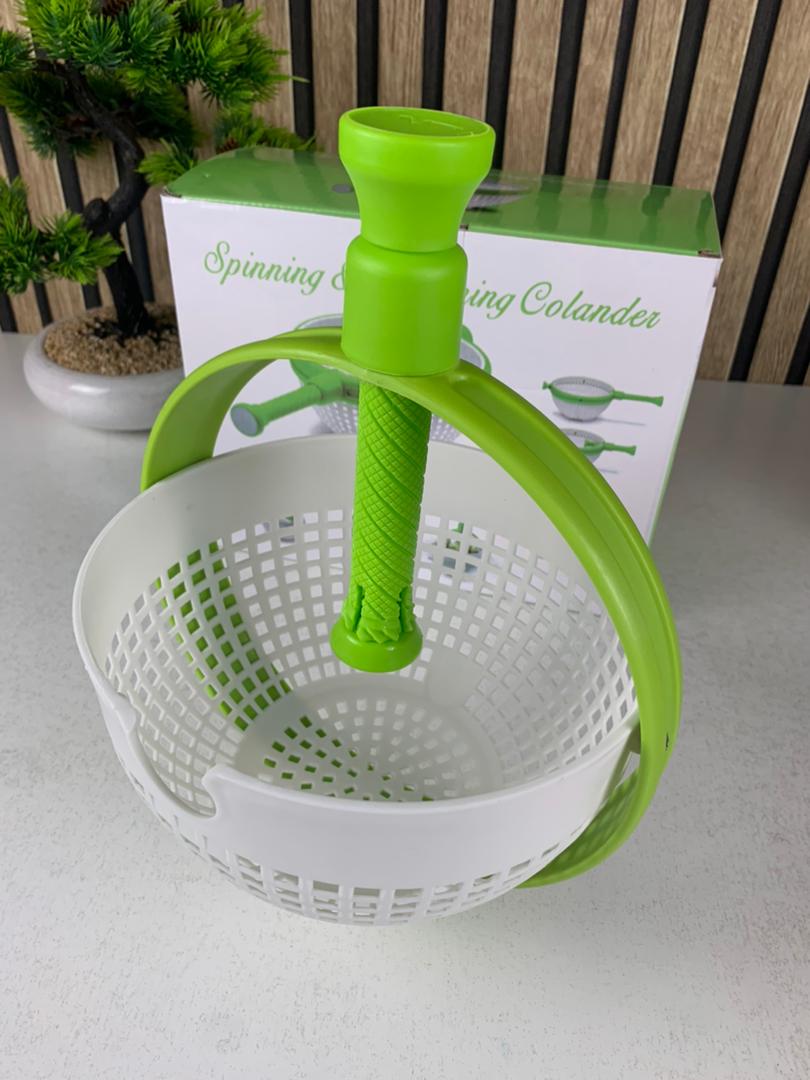 Panier D’égouttage Rotatif pour Fruits et Légumes Facile et Rapide – سلة غسل الخضار - الصورة 2