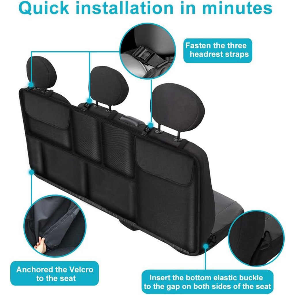 منظم صندوق السيارة ذو سعة كبيرة ومتعدد الجيوب للمقعد - الصورة 5