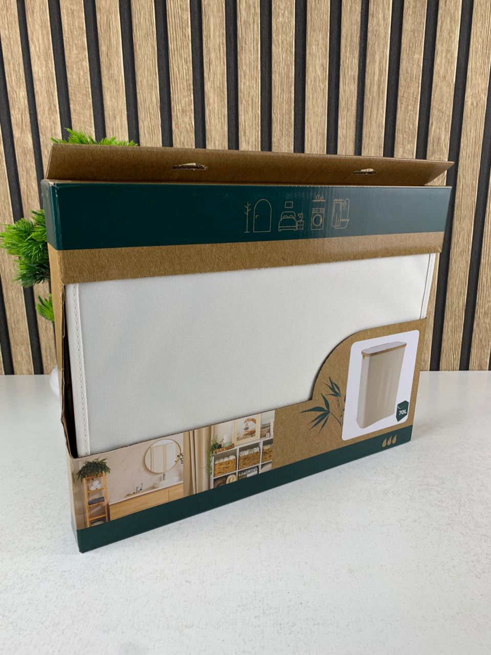 panier à linge pliable de haute qualité 70l avec couvercle – سلة أغراض منزلية