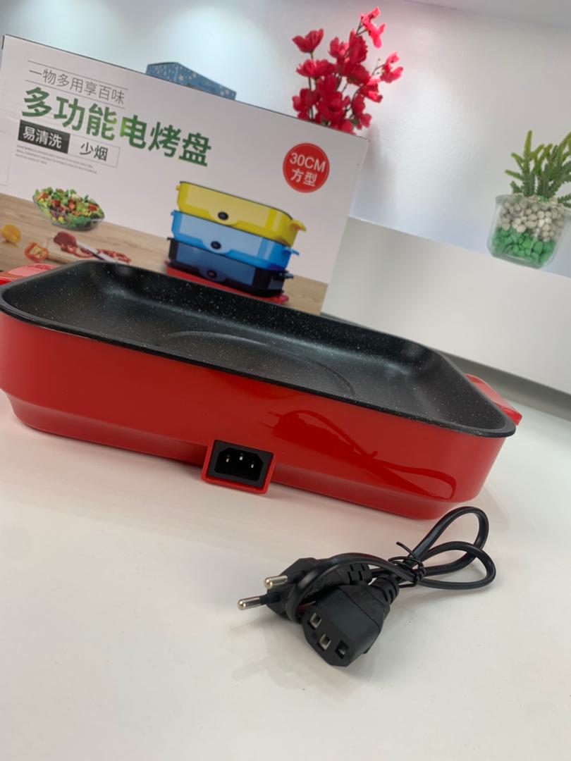 Gril Électrique Antiadhésif d’Intérieur 26cm – شواية كهربائية مضادة للالتصاق للاستخدام الداخلي - الصورة 2