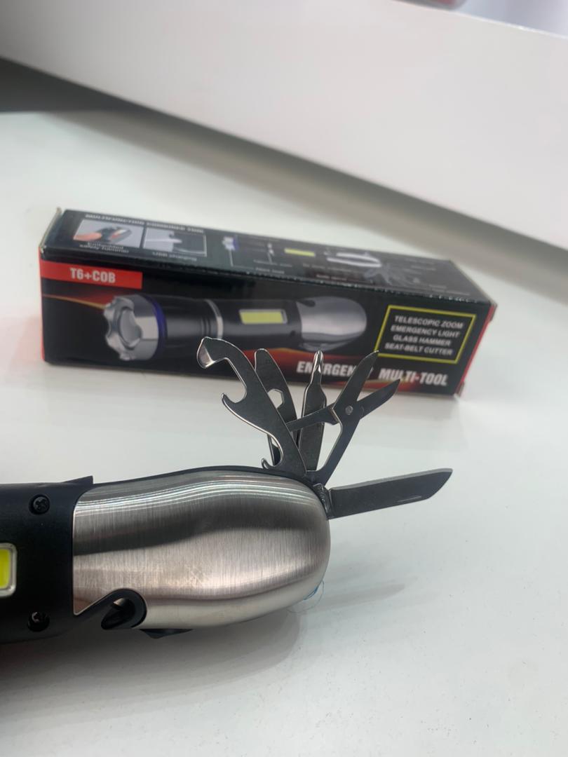 Lampe de Poche Multifonction 13-en-1 avec Coupe-Ceinture de Sécurité – مصباح يدوي متعدد الوظائف 13 في 1 مع قاطع حزام الأمان - الصورة 2