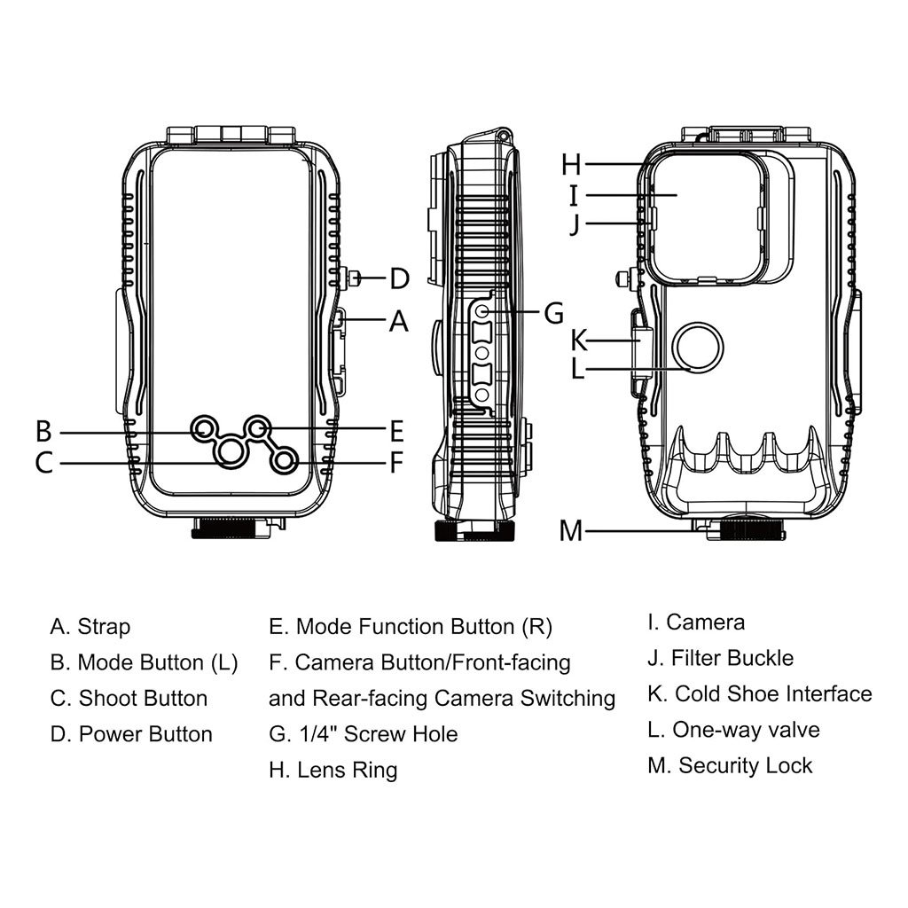 جراب غوص مقاوم للماء من حتى عمق 40 مترًا - الصورة 2