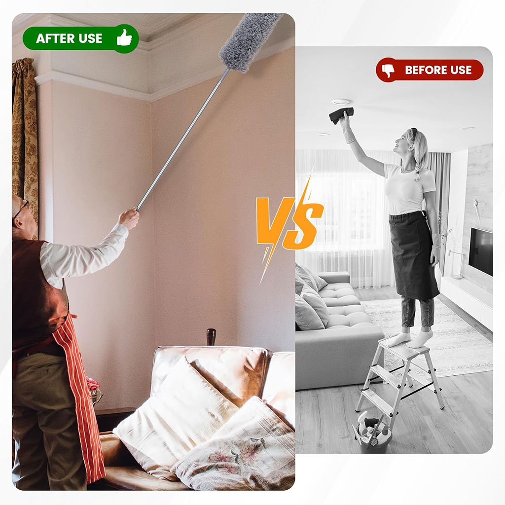 منفضة غبار تلسكوبية قابلة للغسل مصنوعة من الألياف - الصورة 6