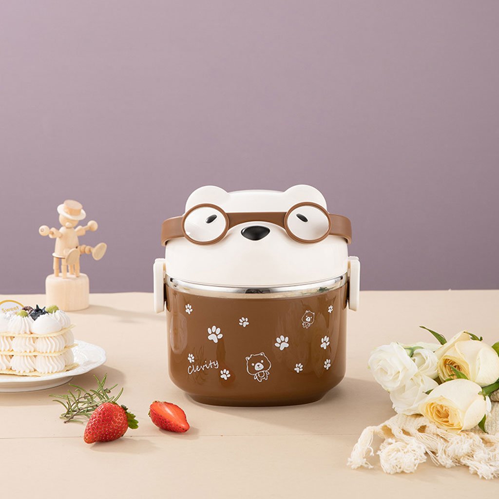 علبة غداء محمولة مصنوعة من الفولاذ المقاوم للصدأ 304 - الصورة 4