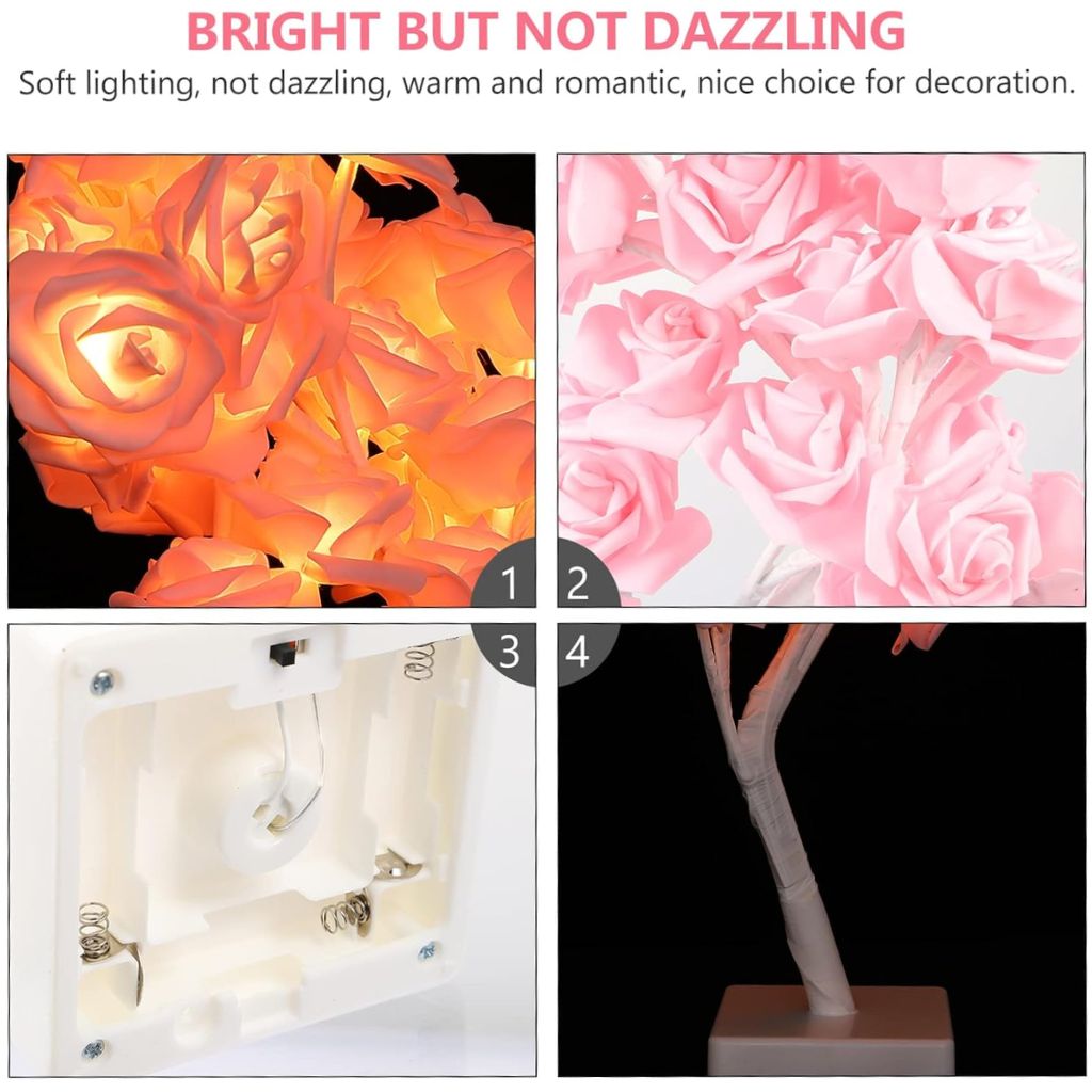 Lampe de Table fleur avec LED – مصباح طاولة زهور - الصورة 6