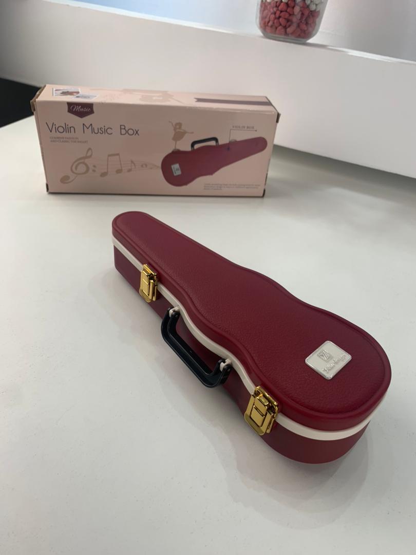 Boîte à Musique Vintage avec Déesse Rotative et Mécanisme de Violon – صندوق موسيقى مع آلية كمان - الصورة 2