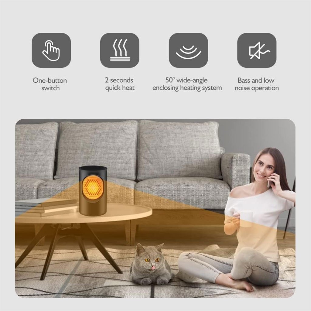 مشعاع صغير وسخان كهربائي صامت - الصورة 6