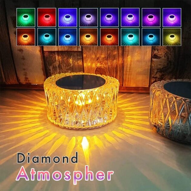 مصباح طاولة كريستالي قابل...