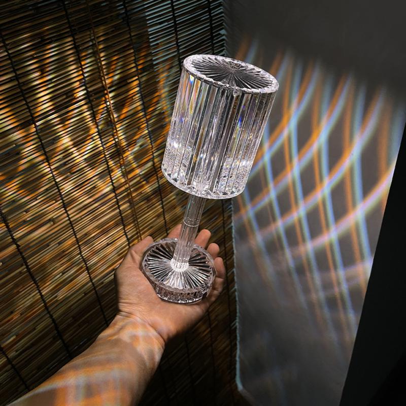 Veilleuse en cristal avec télécommande tactile USB - الصورة 6