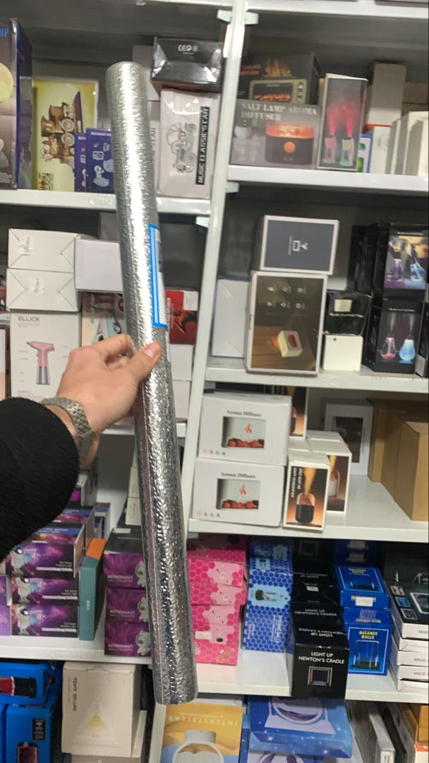 Autocollant d'aluminium auto-adhésif 5M Anti-l'huile pour cuisine - الصورة 3