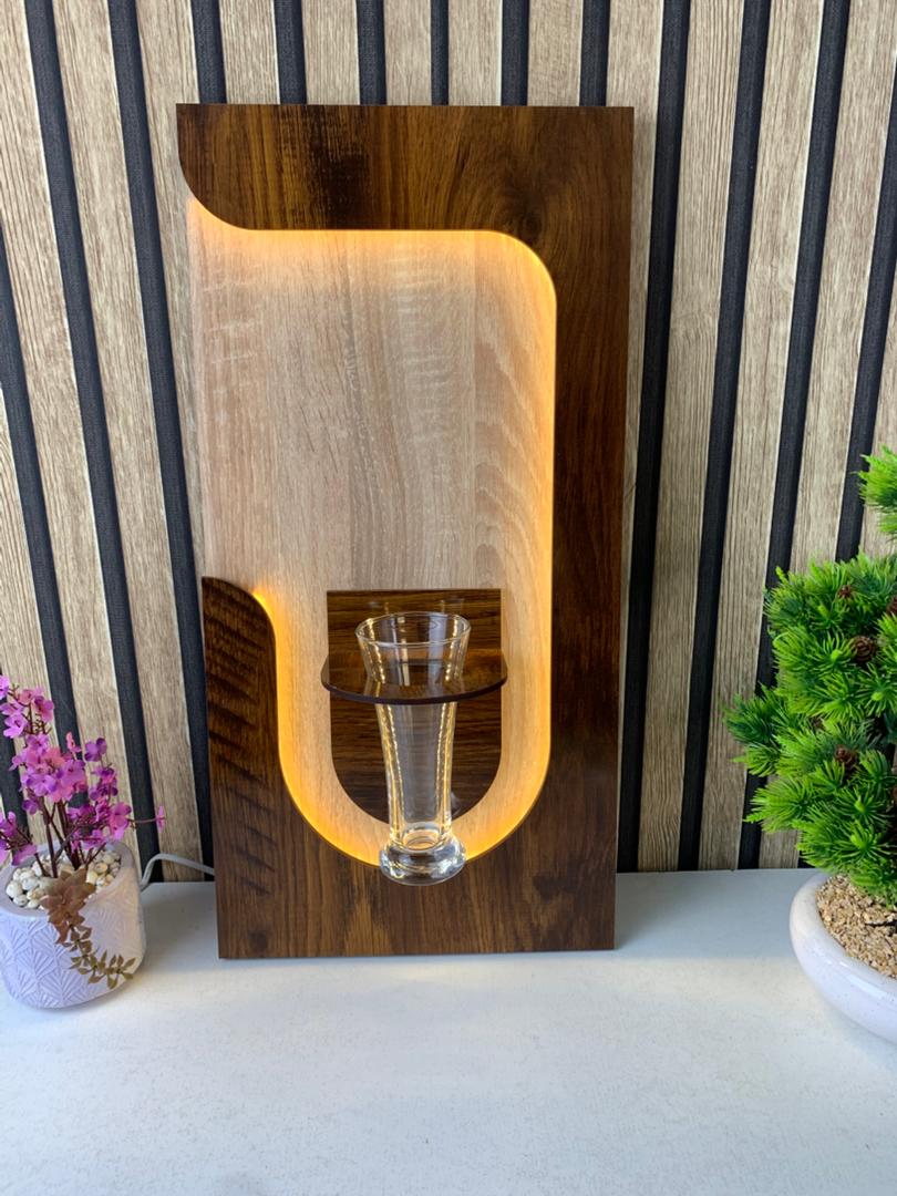 Panneau Mural Décoratif avec Éclairage LED Design Moderne en Bois V2 - الصورة 5