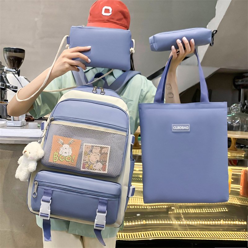 طقم حقائب مدرسية كاواي مكون من 4 قطع للمراهقين - الصورة 3