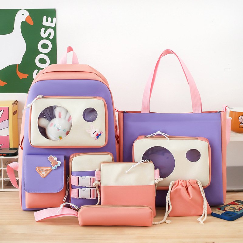 مجموعة حقائب مدرسية لطيفة مكونة من 5 قطع للمراهقين