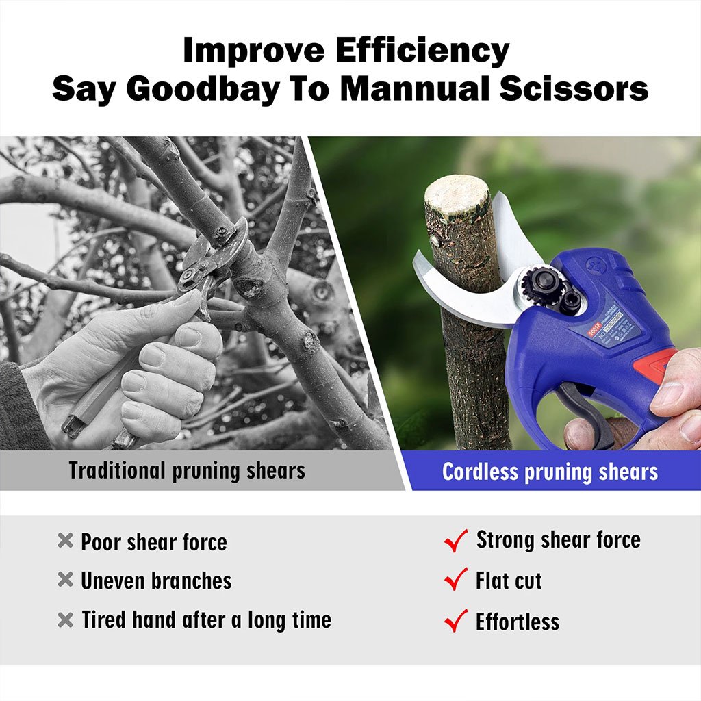 مقص تقليم كهربائي بقوة 25 فولت مع بطاريتين - الصورة 6