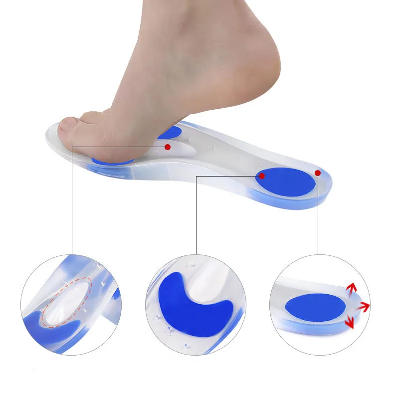 Paire de semelles en silicone souple coussinet complet pour les pieds - الصورة 6